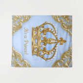 Tenture Fond de toile de fond de Baby Shower pour Prince B (Devant (Horizontal))