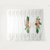 Tenture Fond de toile de fond de baptême à motif floral tr (Devant (Horizontal))