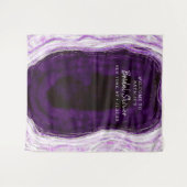 Tenture Fond de toile de fond de douche en géode violette  (Devant (Horizontal))