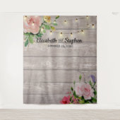 Tenture Fond de toile de fond de fleurs de mariage avec lu (Devant)