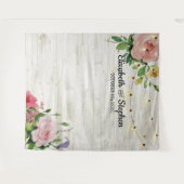 Tenture Fond de toile de fond de fleurs de mariage en bois (Devant (Horizontal))