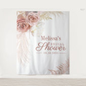 Tenture Fond de toile de fond de mariage avec herbe de Pam (Devant)