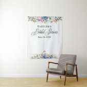 Tenture Fond de toile de fond de mariage floral aquarelle  (En situation)