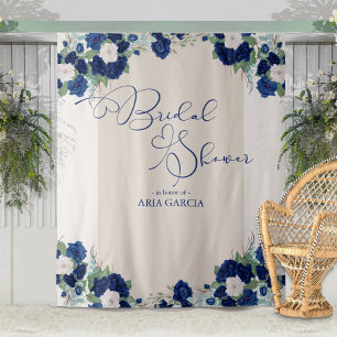 Tenture Fond de toile de fond de mariage floral bleu Rose