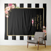 Tenture Fond de toile de fond de mariage floral rayures no (En situation (horizontale))