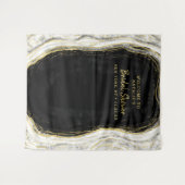 Tenture Fond de toile de fond de photo de douche géode or (Devant (Horizontal))