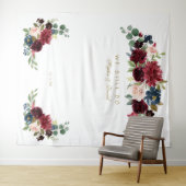 Tenture Fond de toile de fond de photomaton Burgundy Blush (En situation (horizontale))