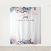 Tenture Fond de toile de fond de photomaton de mariage flo (Devant)