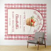 Tenture Fond de toile de fond de shower bébé rouge Apple O (En situation (horizontale))
