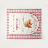 Tenture Fond de toile de fond de shower bébé rouge Apple O (Devant (Horizontal))