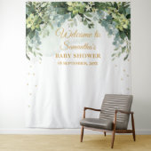 Tenture Fond de toile de fond de shower bébé succulent ver (En situation)