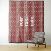 Tenture Fond de toile de fond en brique rouge personnalisa (En situation)