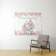 Fond de toile de fond M rose bohème éléphant fille