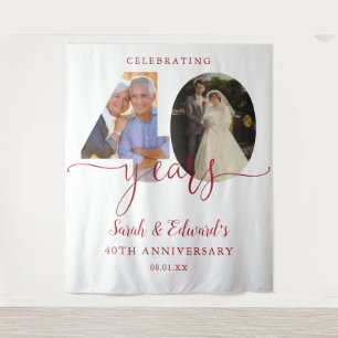 Tenture Fond de toile de fond photo pour les 40 ans de mar