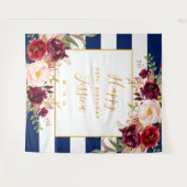 Tenture Fond de toile de fond pour 30e anniversaire, bleu (Devant (Horizontal))