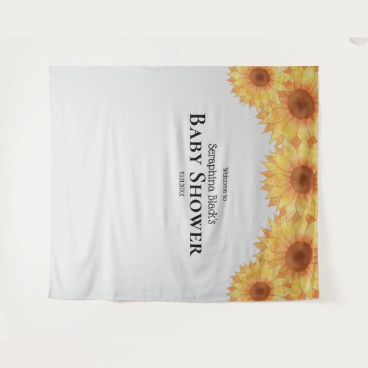 Tenture Fond de toile de fond pour Baby Shower avec des to (Devant (Horizontal))