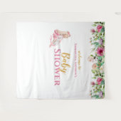 Tenture Fond de toile de fond pour Baby Shower Ballerine & (Devant (Horizontal))