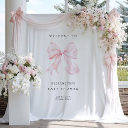 Tenture Fond de toile de fond pour Baby Shower Coquette av
