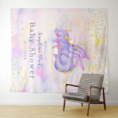 Tenture Fond de toile de fond pour Baby Shower de dragon v (En situation (horizontale))