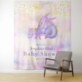 Tenture Fond de toile de fond pour Baby Shower de dragon v (En situation)