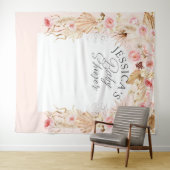 Tenture Fond de toile de fond pour Baby Shower de fille av (En situation (horizontale))