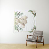 Tenture Fond de toile de fond pour Baby Shower éléphant do (En situation (horizontale))