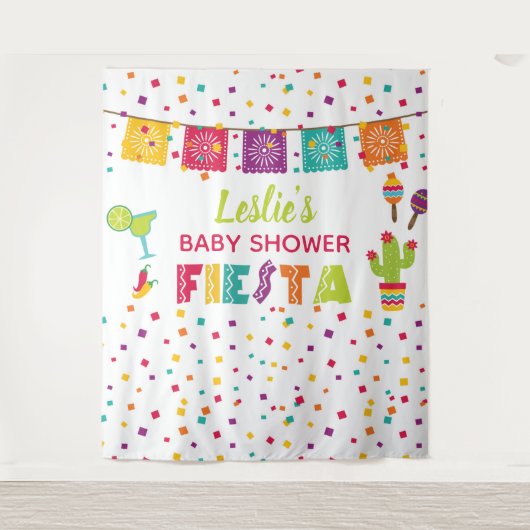 Tenture Fond de toile de fond pour Baby Shower Fiesta - BL (Devant)