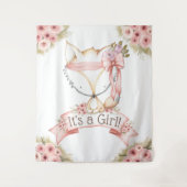 Tenture Fond de toile de fond pour Baby Shower Fille Renar (Devant)
