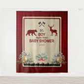 Tenture Fond de toile de fond pour Baby Shower Lumberjack  (Devant)