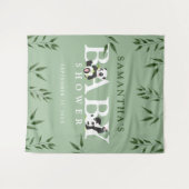 Tenture Fond de toile de fond pour baby shower neutre avec (Devant (Horizontal))