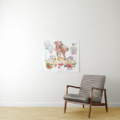 Tenture Fond de toile de fond pour Baby Shower 'Oh Deer Ba (En situation (horizontale))