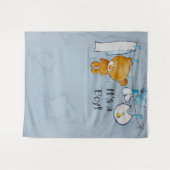 Tenture Fond de toile de fond pour Baby Shower Ourson Mign (Devant (Horizontal))