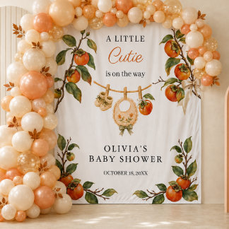 Tenture Fond de toile de fond pour Baby Shower Persimmon L