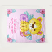 Tenture Fond de toile de fond pour Baby Shower Rainforest (Devant (Horizontal))