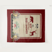 Tenture Fond de toile de fond pour Baby Shower Red Buffalo (Devant (Horizontal))