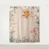 Tenture Fond de toile de fond pour Baby Shower renard vint (Devant)