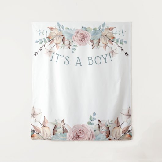Tenture Fond de toile de fond pour Baby Shower virtuel gar (Devant)