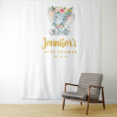 Tenture Fond de toile de fond pour bébé éléphant, accessoi (En situation)