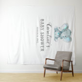 Tenture Fond de toile de fond pour bébé éléphant, accessoi (En situation (horizontale))