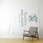 Tenture Fond de toile de fond pour bébé éléphant, accessoi (En situation (horizontale))