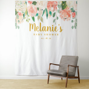 Tenture Fond de toile de fond pour bébé pêche, accessoire