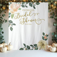 Fond de toile de fond pour douche de mariée Fleurs
