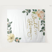 Tenture Fond de toile de fond pour douche de mariée Fleurs (Devant (Horizontal))