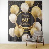 Tenture Fond de toile de fond pour fête d'anniversaire 60  (En situation)