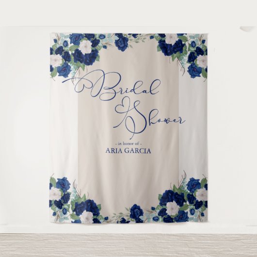 Tenture Fond de toile de fond pour mariage Royal Rose Blue (Devant)