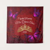 Tenture Fond de toile de fond Quinceanera papillon rouge,  (Devant)