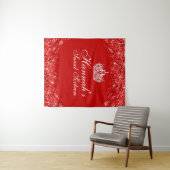 Tenture Fond de toile de fond Sweet 16 pailleté rouge (En situation (horizontale))