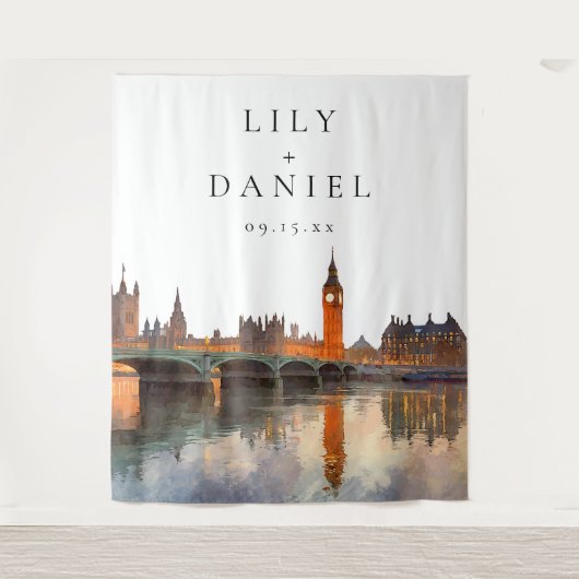 Tenture Fond de toile de mariage à Londres (Devant)