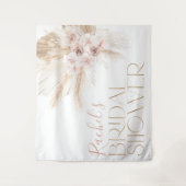 Tenture Fond de toile de mariage bohème floral rose (Devant)