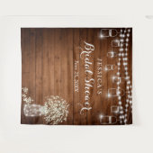 Tenture Fond de toile de mariage dans un pot Mason avec du (Devant (Horizontal))